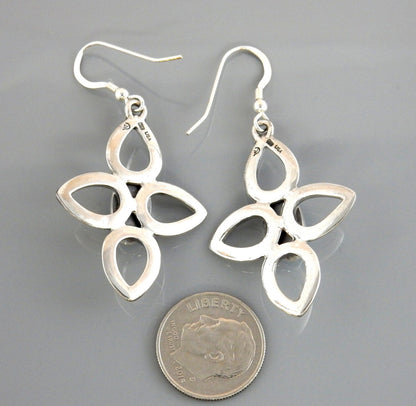 Sterling Silver Blue Turquoise Dangle Earrings - DeSantis
