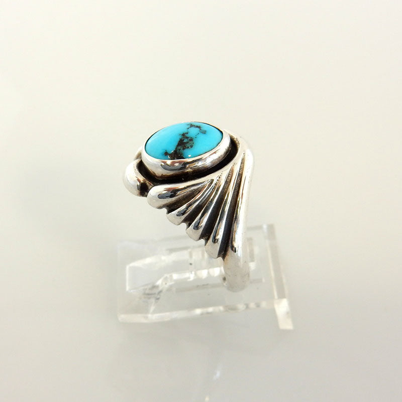Sterling Silver Blue Turquoise Ring Size 6.75 - DeSantis