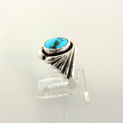 Sterling Silver Blue Turquoise Ring Size 6.75 - DeSantis