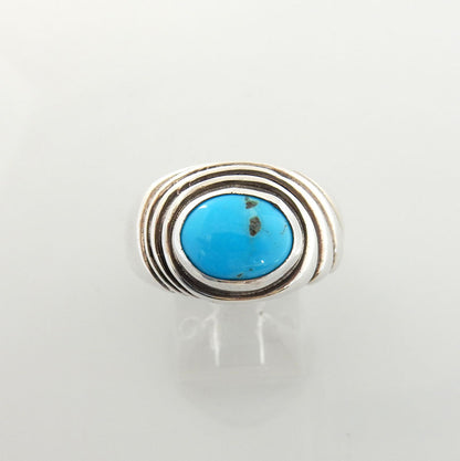 Sterling Silver Blue Turquoise Ring Size 7.5 - DeSantis