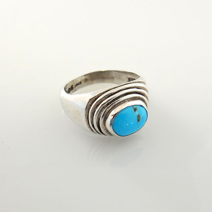 Sterling Silver Blue Turquoise Ring Size 7.5 - DeSantis