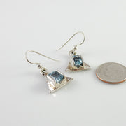 Sterling Silver Channel - Set Topaz Earrings - DeSantis