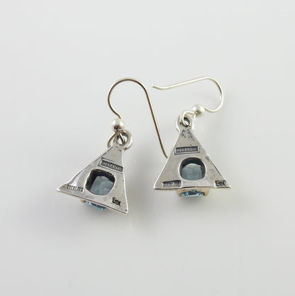 Sterling Silver Channel - Set Topaz Earrings - DeSantis