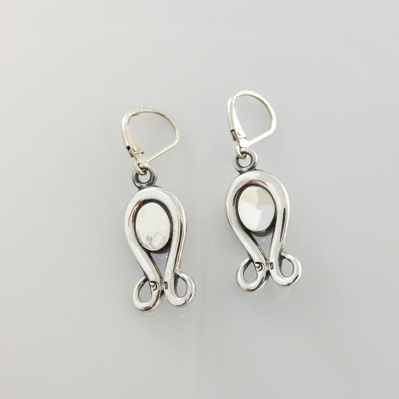 Sterling Silver Coral Dangle Earrings - DeSantis