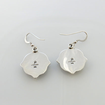 Sterling Silver Denim Lapis Dangle Earrings - DeSantis