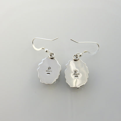 Sterling Silver Denim Lapis Dangle Earrings - DeSantis