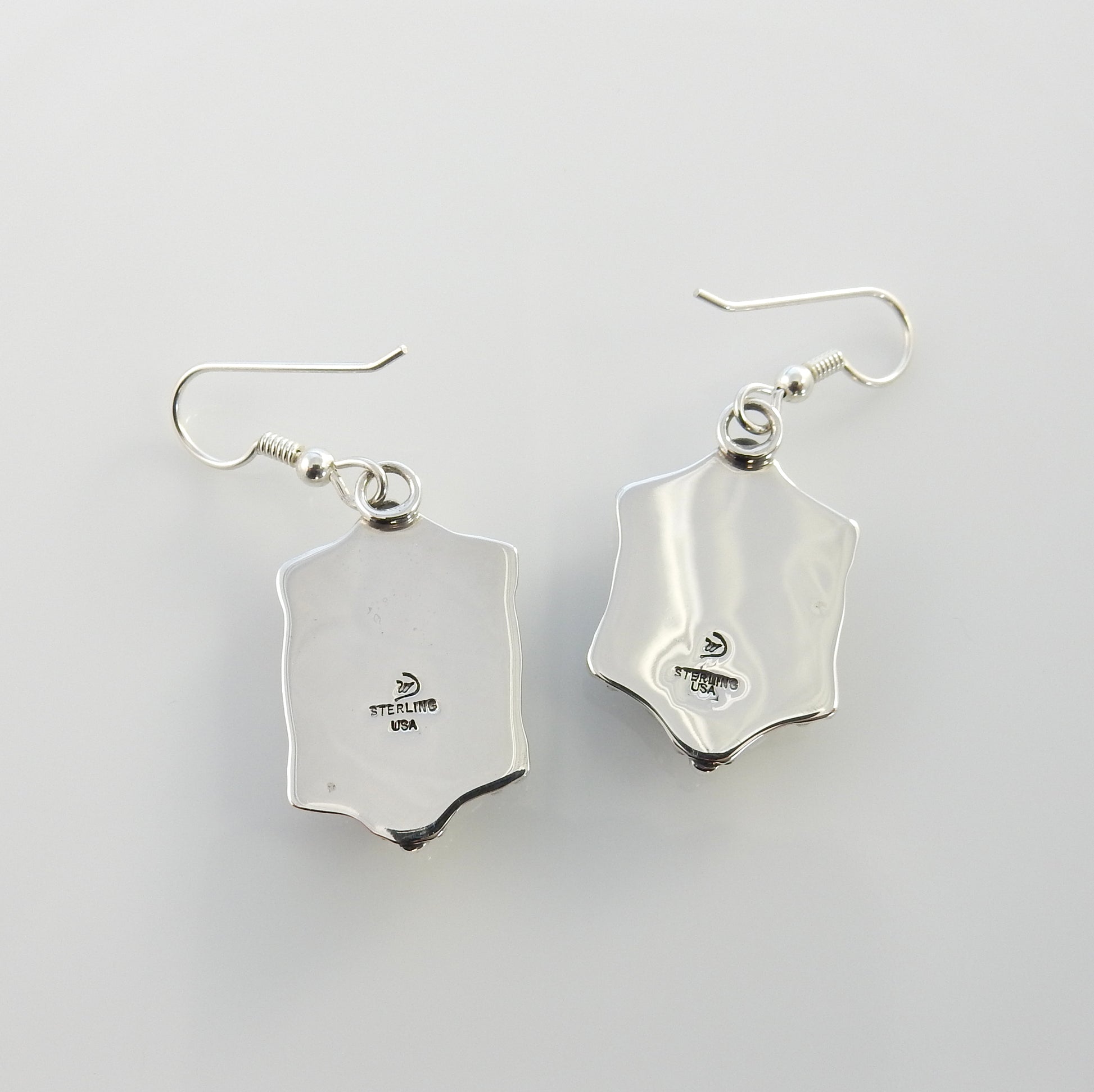 Sterling Silver Denim Lapis Dangle Earrings - DeSantis