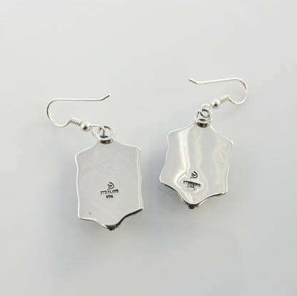 Sterling Silver Denim Lapis Dangle Earrings - DeSantis
