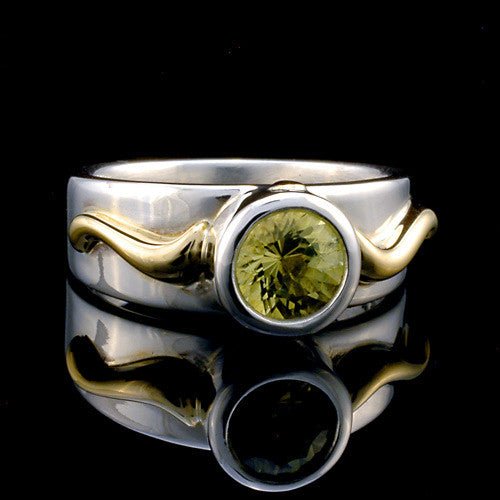 Sterling Silver Gold Citrine Ring Size 7.5 - DeSantis