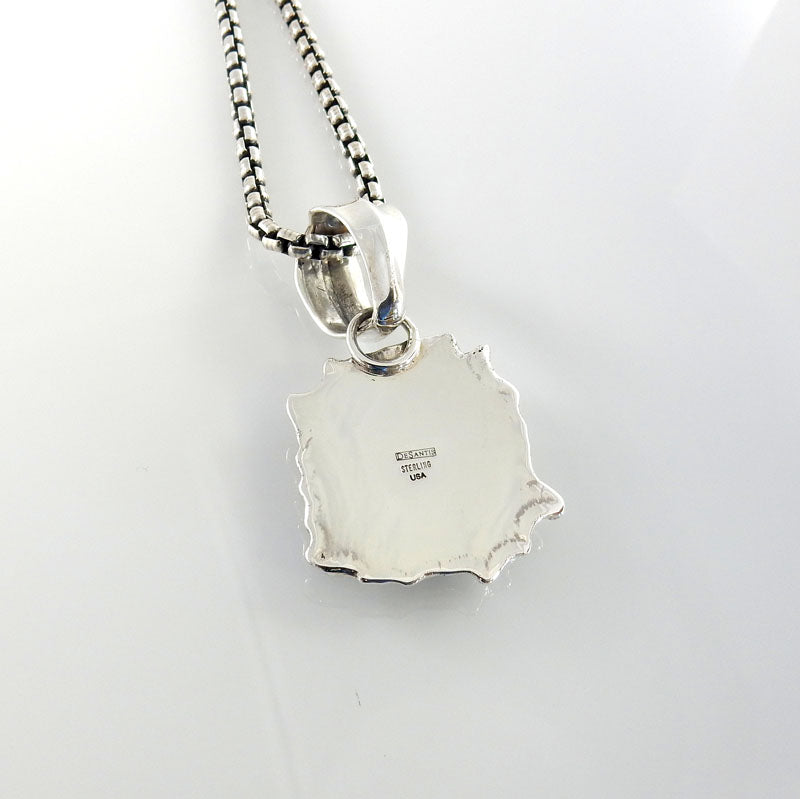 Sterling Silver Handmade Ajax Turquoise Pendant - DeSantis