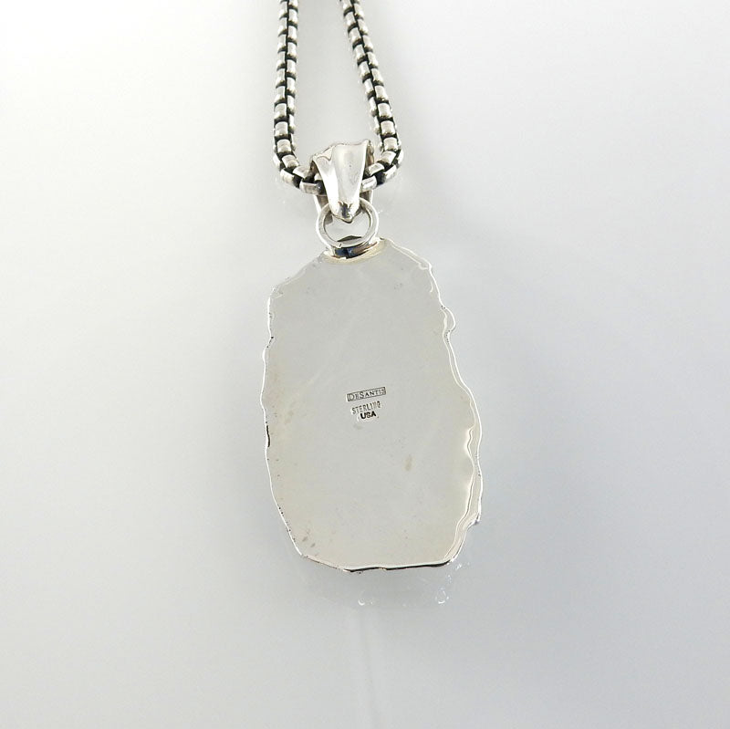Sterling Silver Handmade Blue Ridge Turquoise Pendant - DeSantis