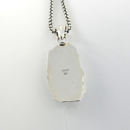 Sterling Silver Handmade Blue Ridge Turquoise Pendant - DeSantis