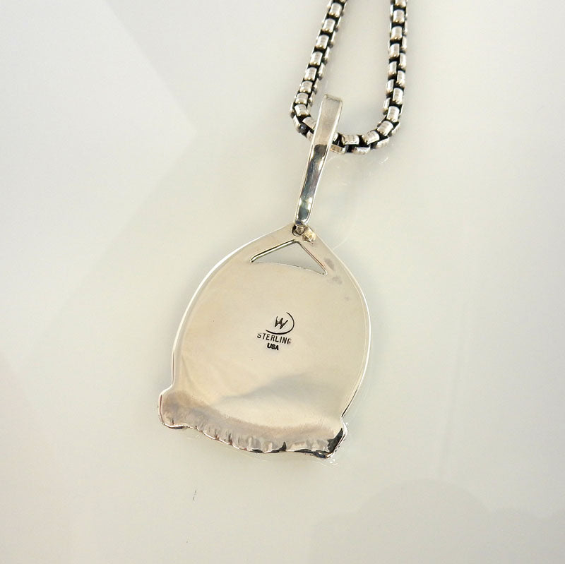 Sterling Silver Handmade Royston Turquoise Pendant - DeSantis