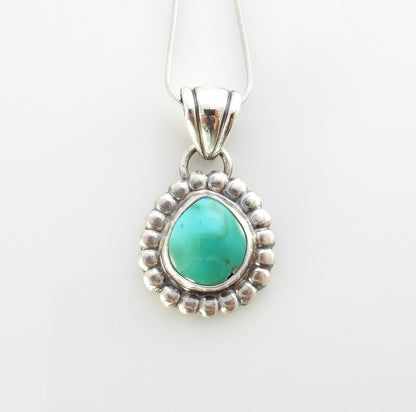 Sterling Silver Handmade Royston Turquoise Pendant - DeSantis