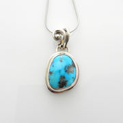 Sterling Silver Kingman Turquoise Drop Pendant - DeSantis