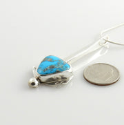 Sterling Silver Kingman Turquoise Drop Pendant - DeSantis