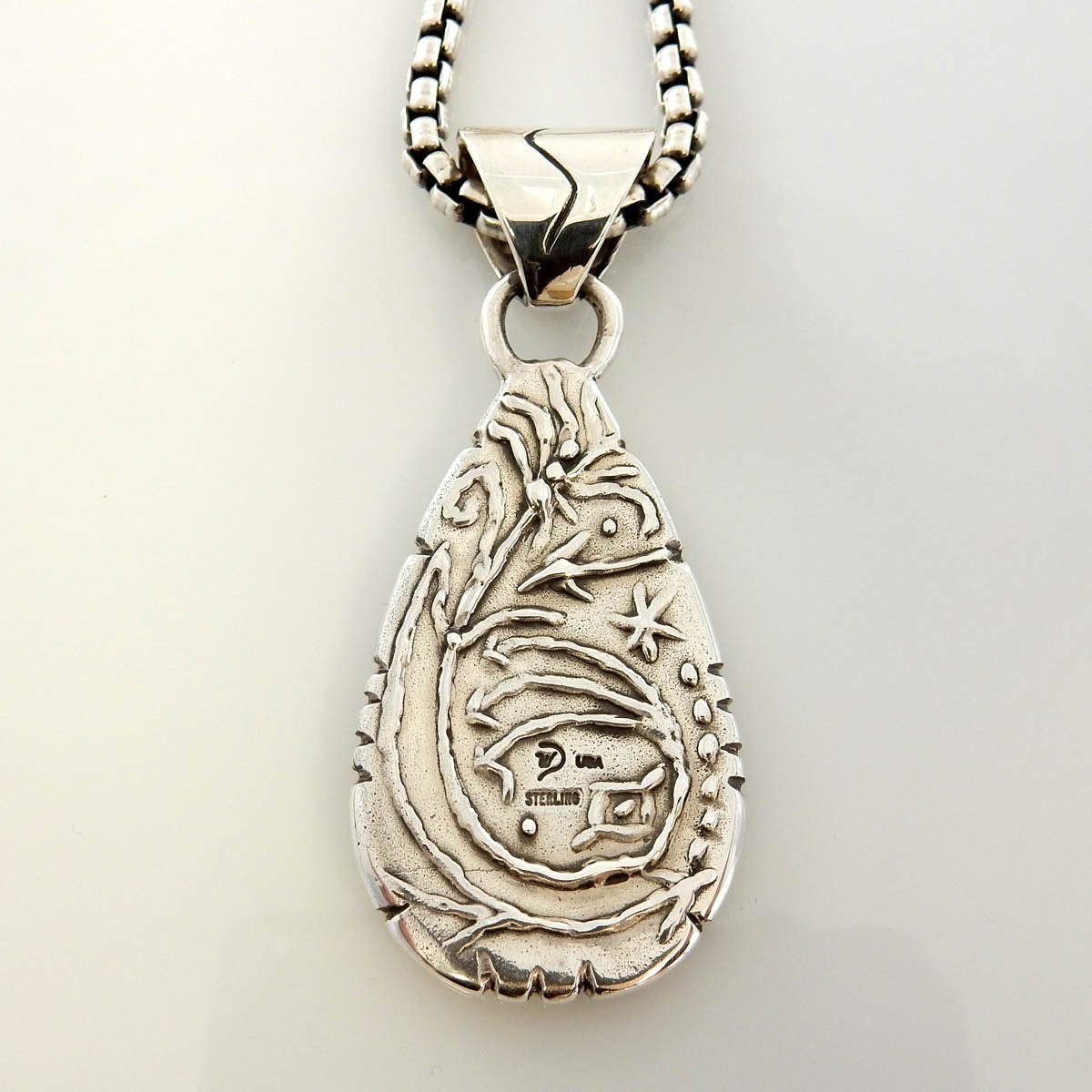 Sterling Silver Lapis Spiny Oyster Inlay Pendant - DeSantis