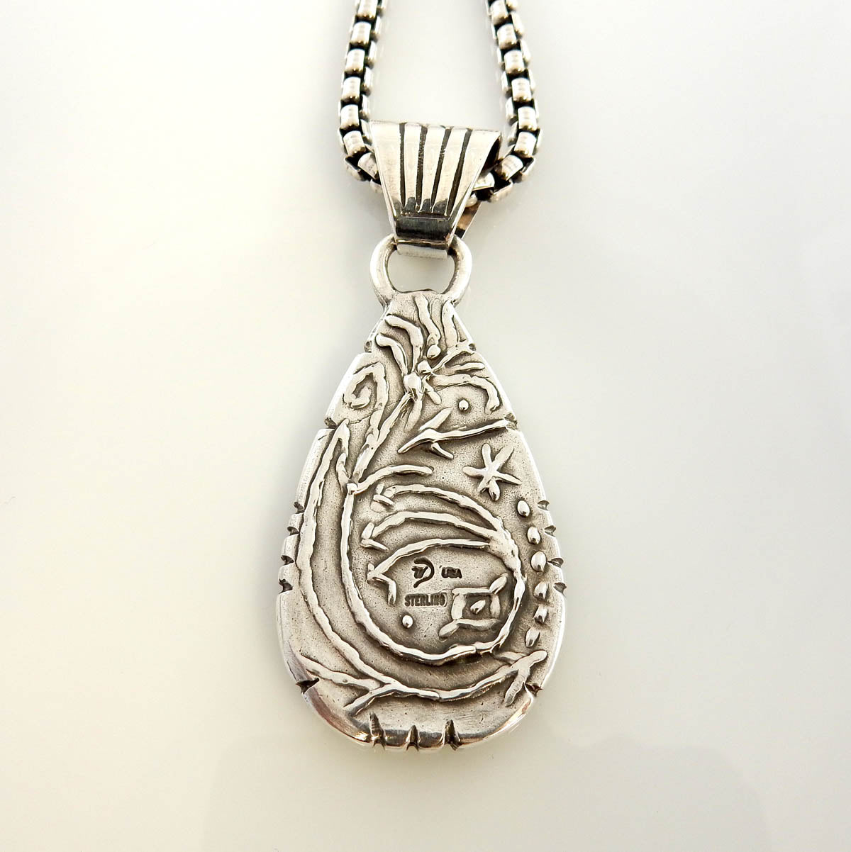 Sterling Silver Lapis Turquoise Mountain Pendant - DeSantis