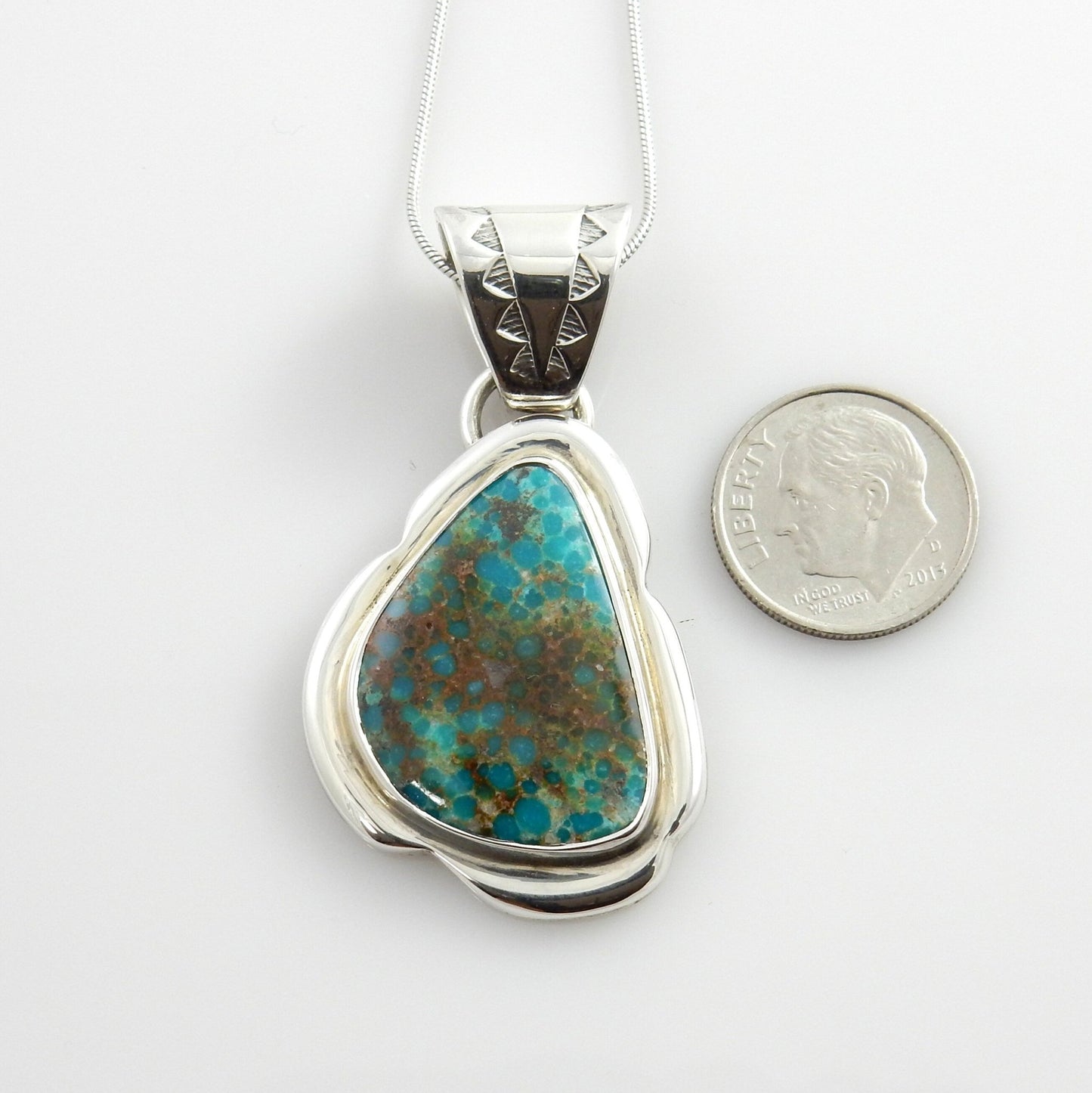 Sterling Silver McGinnis Turquoise Pendant - DeSantis