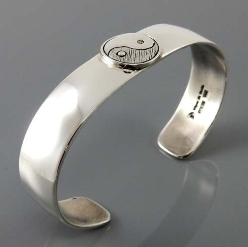 Sterling Silver Modern Yin Yang Cuff Bracelet - DeSantis