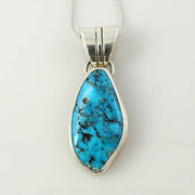 Sterling Silver Morenci Turquoise Pendant - DeSantis