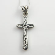 Sterling Silver Mosaic Turquoise Lapis Inlay Cross Pendant - DeSantis