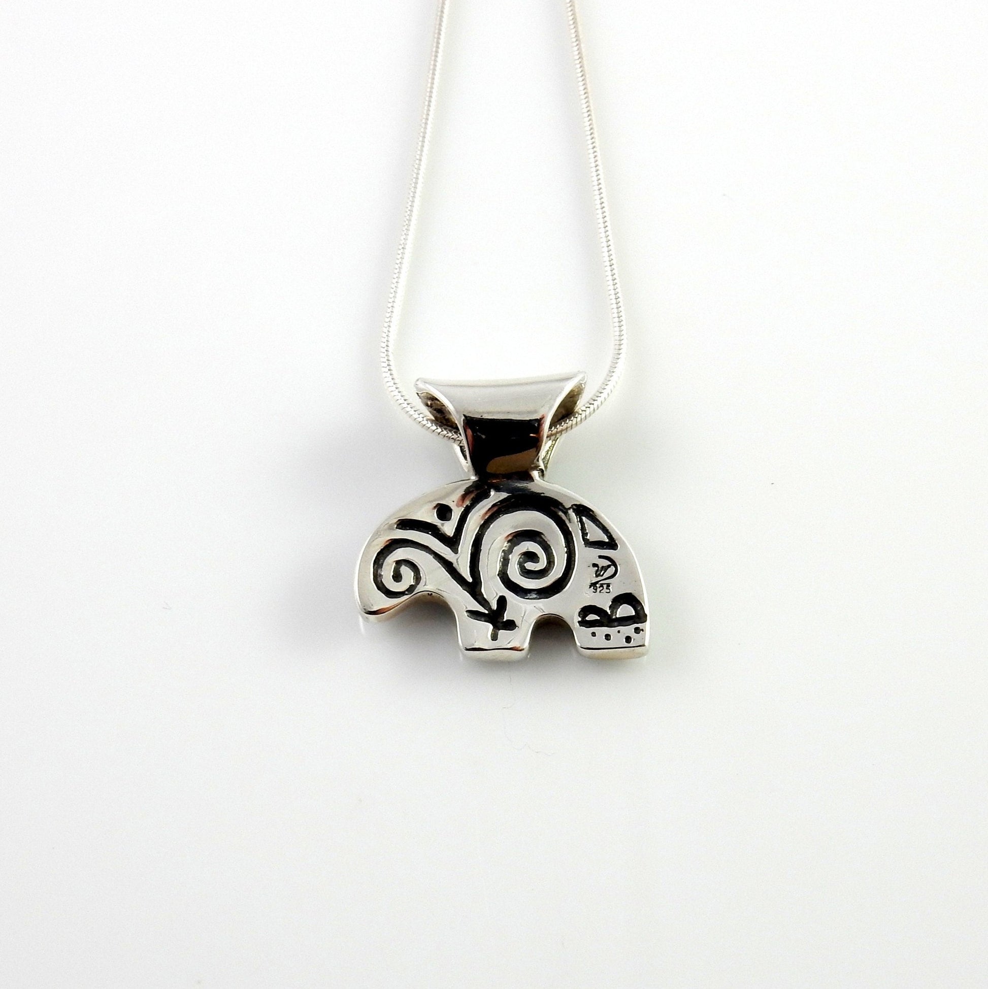 Sterling Silver Multi - colored Opal Inlay Bear Pendant - DeSantis