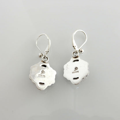 Sterling Silver Natural Coral Dangle Earrings - DeSantis