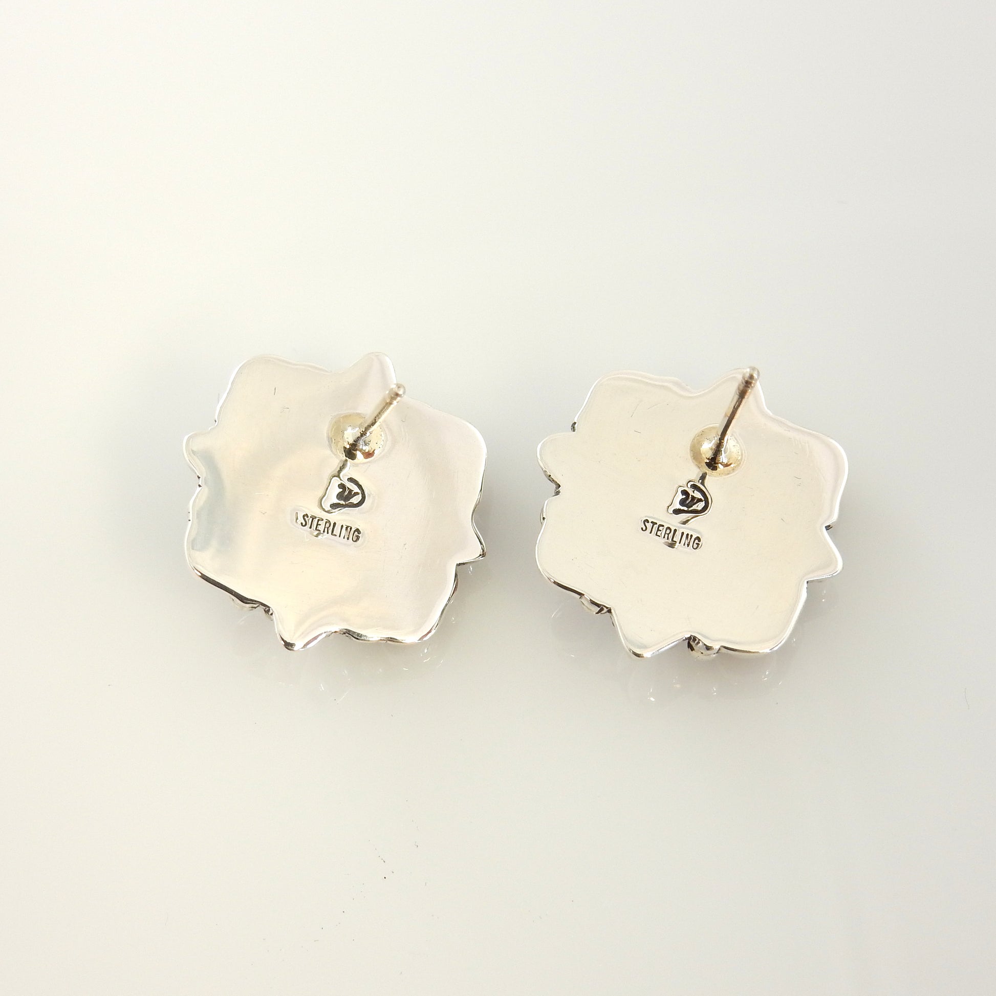 Sterling Silver Natural Coral Post Earrings - DeSantis