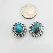 Sterling Silver Persian Turquoise Post Earrings - DeSantis