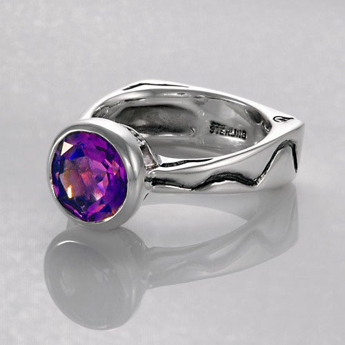 Sterling Silver Purple Amethyst Ring Size 8 - DeSantis