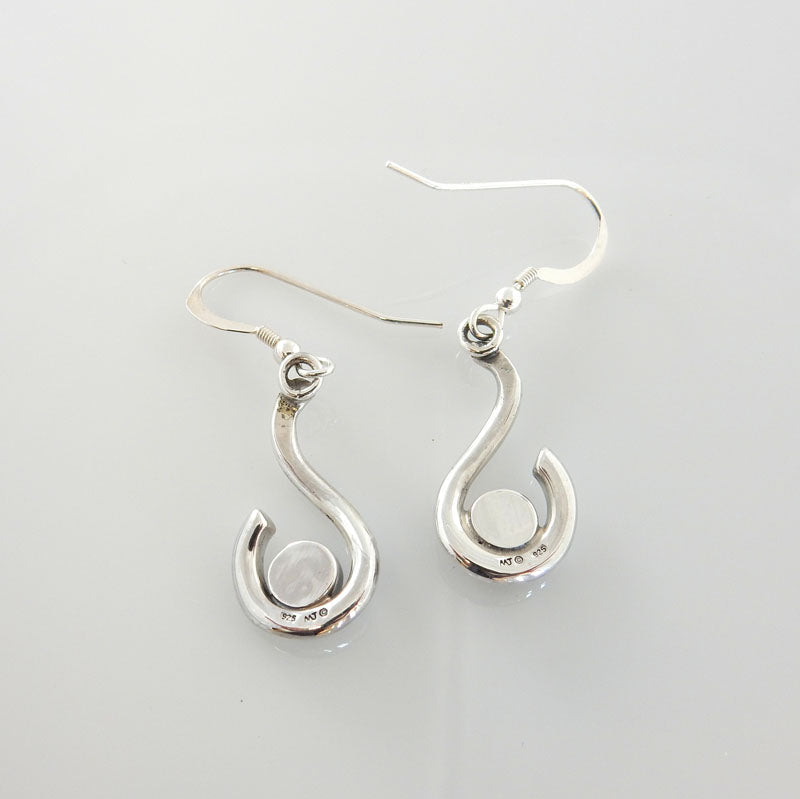 Sterling Silver Red Coral Dangle Earrings - DeSantis