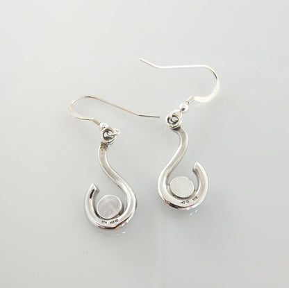 Sterling Silver Red Coral Dangle Earrings - DeSantis