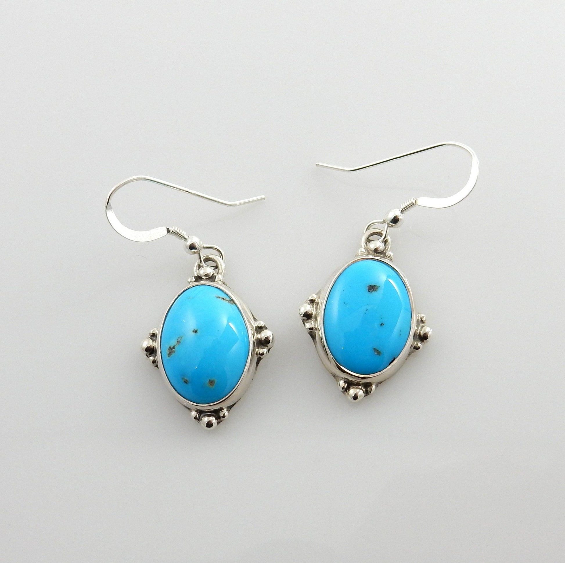Sterling SIlver Sleeping Beauty Turquoise Earrings - DeSantis
