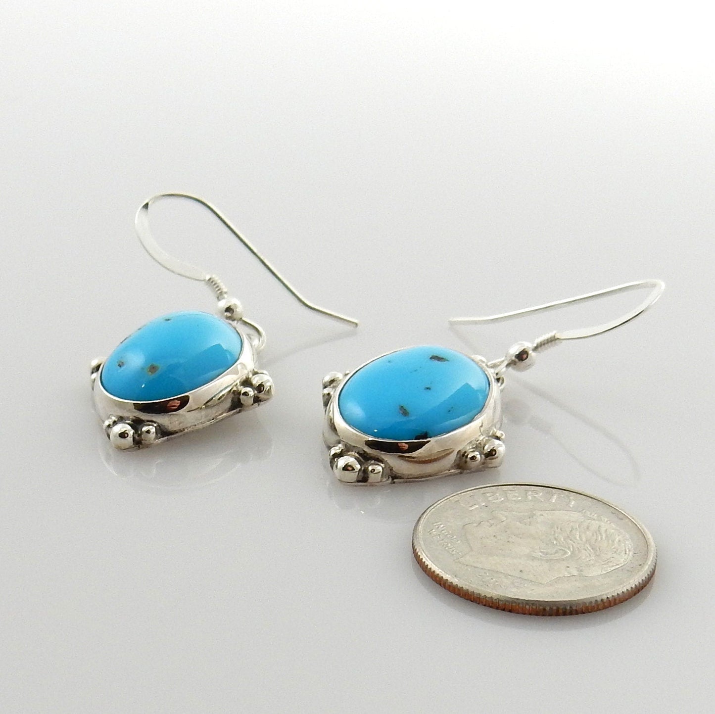 Sterling SIlver Sleeping Beauty Turquoise Earrings - DeSantis