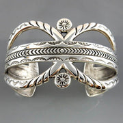 Sterling Silver Southwestern Stamped Cuff Bracelet - DeSantis