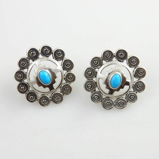 Sterling Silver Southwestern Turquoise Post Earrings - DeSantis