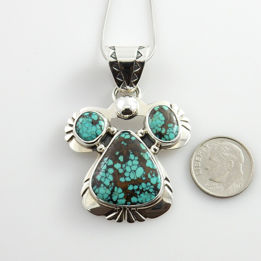 Sterling Silver Tibetan Turquoise Pendant - DeSantis