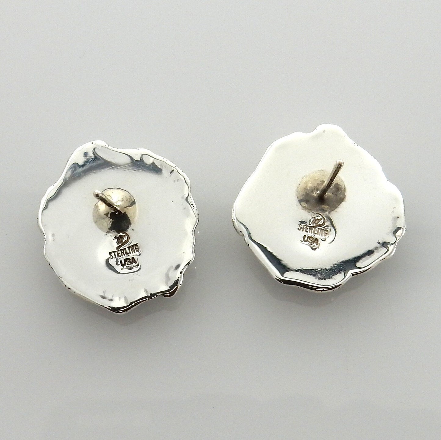 Sterling Silver Tibetan Turquoise Post Earrings - DeSantis