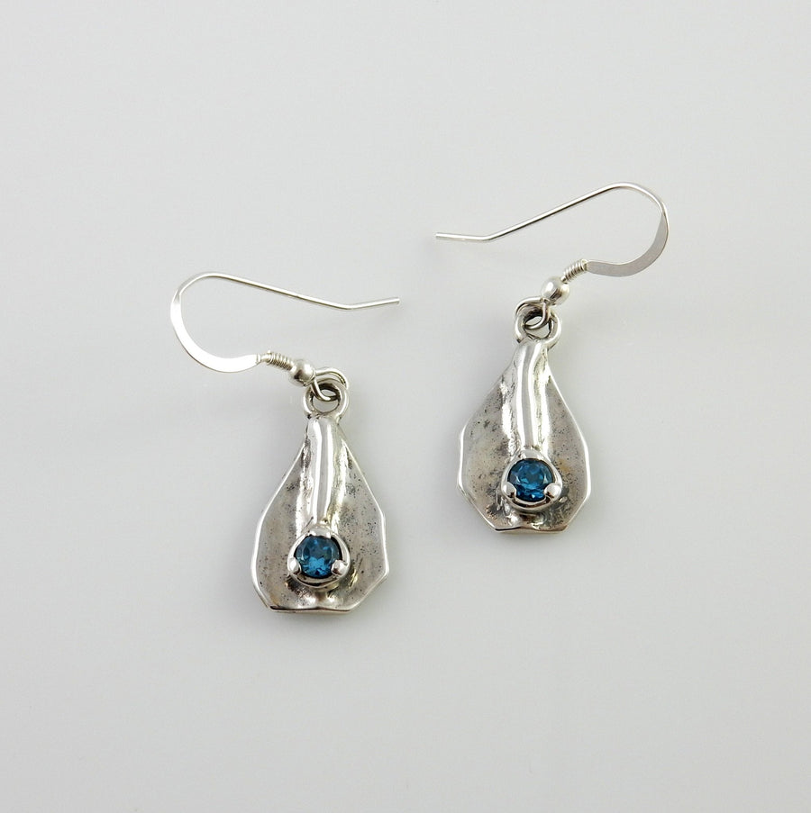 Sterling Silver Topaz Teardrop Earrings - DeSantis