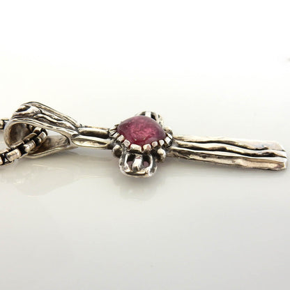 Sterling Silver Tourmaline Cross Pendant - DeSantis