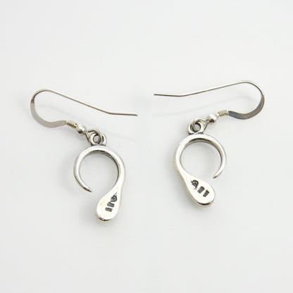Sterling Silver Turquoise Inlay Dangle Earrings - DeSantis