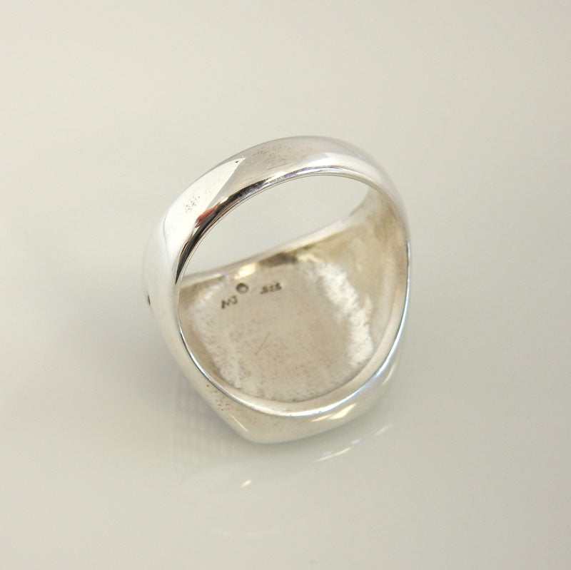 Sterling Silver Turquoise Lapis Inlay Men's Ring Size 10.75 - DeSantis