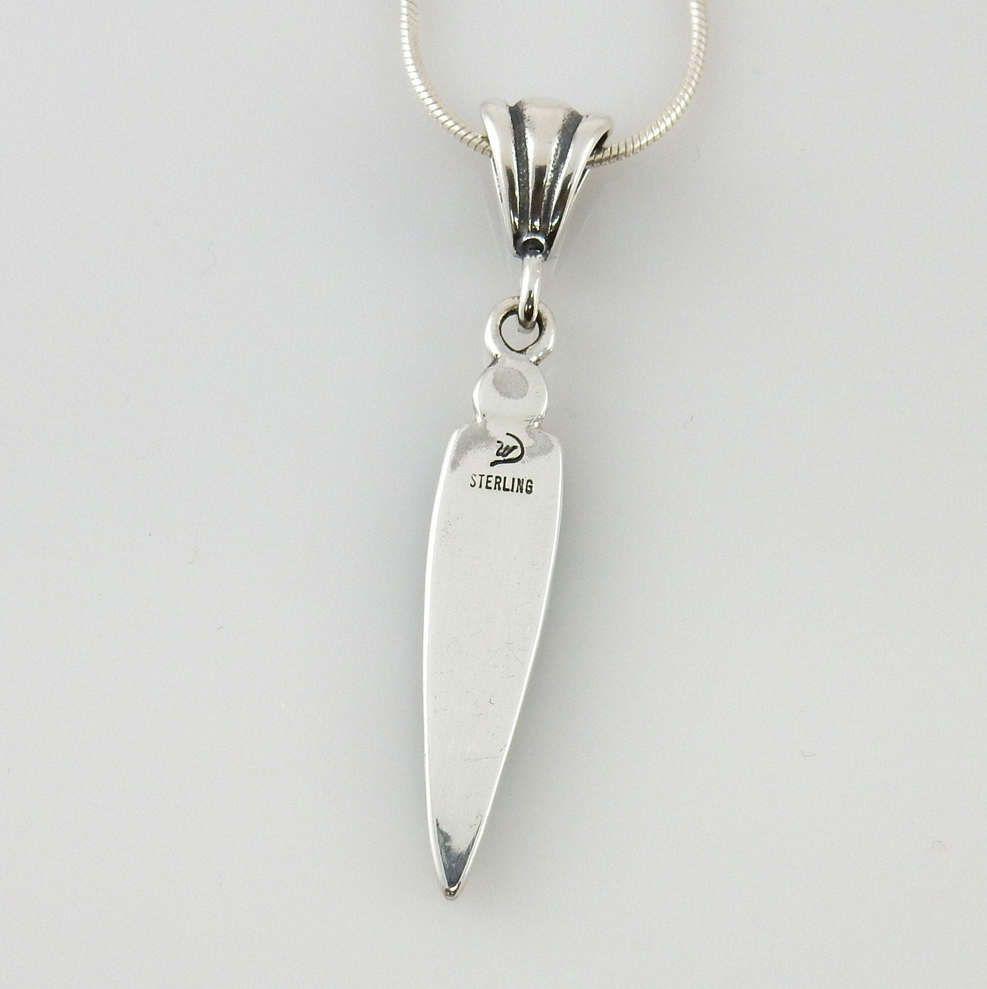 Sterling Silver Turquoise Lapis Inlay Pendant - DeSantis