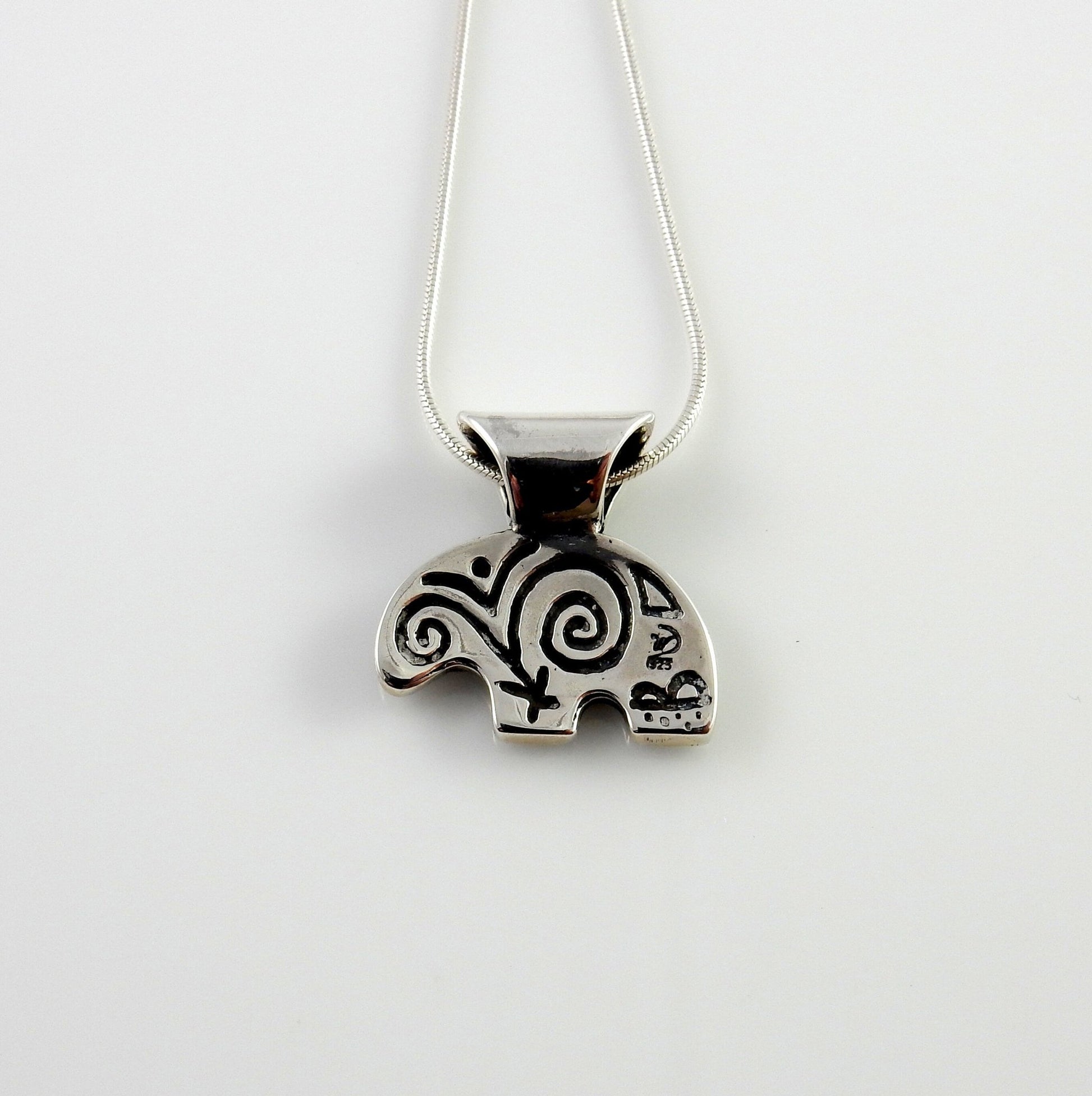 Sterling Silver Turquoise Lapis Mosaic Bear Pendant - DeSantis