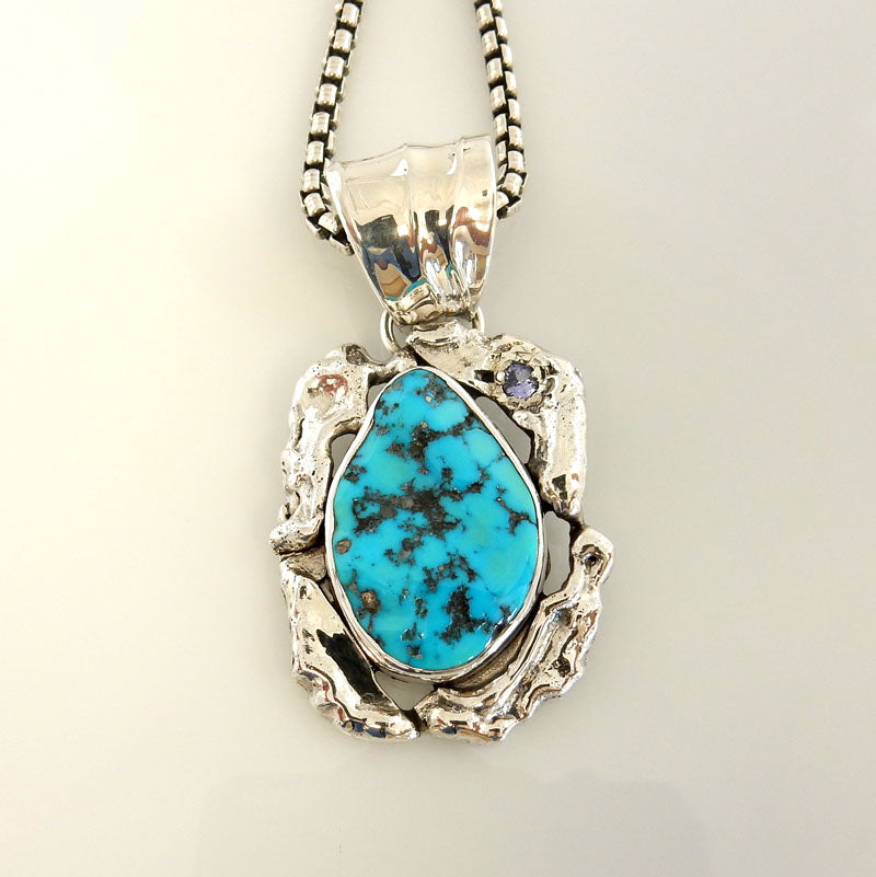 Sterling Silver Turquoise Tanzanite Pendant - DeSantis