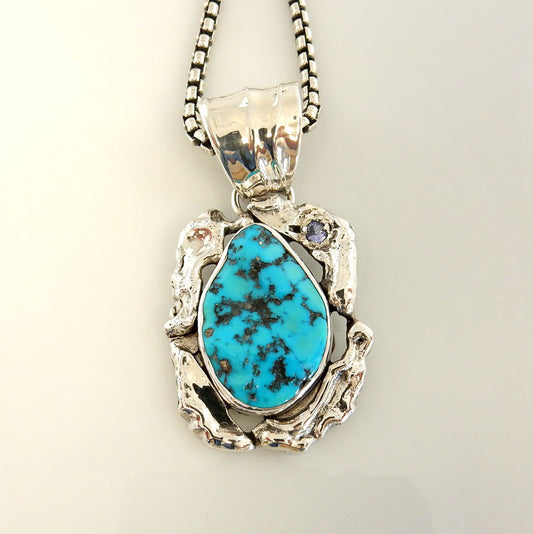 Sterling Silver Turquoise Tanzanite Pendant - DeSantis
