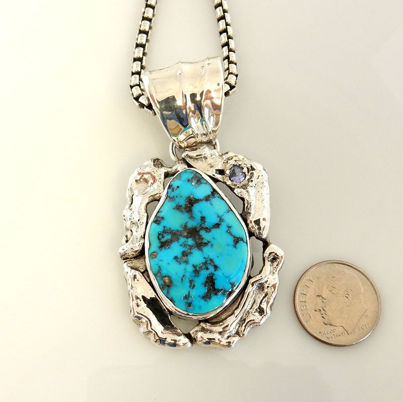 Sterling Silver Turquoise Tanzanite Pendant - DeSantis