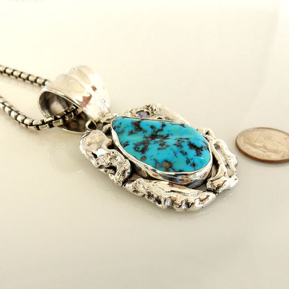 Sterling Silver Turquoise Tanzanite Pendant - DeSantis