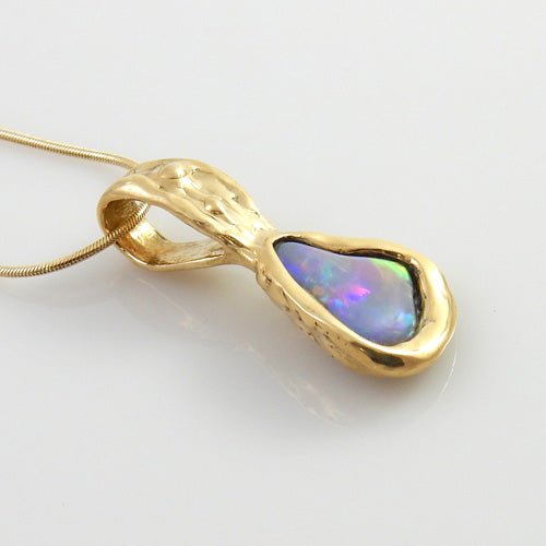 Unique 14kt Gold Rare Natural Opal Pendant - DeSantis